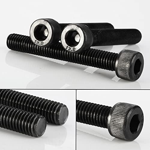 3/8-16 x 3-1/2" Socket Head Cap Screws Cap Bolts, 12.9 Grade Alloy Steel Black Oxide, UNC Coarse Thread Partially Threaded, 10 PCS - size: 3/8-16 x 3-1/2"