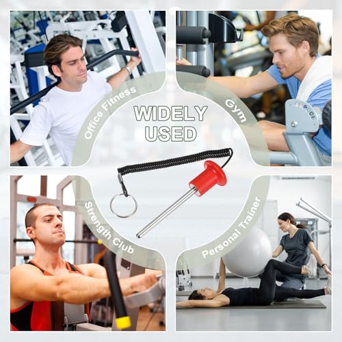 Gym Pin Weight Stack Pin Strength Training Lifting Equipment Replacement with Pull Rope Fitting for Club - color: Yellow, size: 0.3 x 3.1 Inch