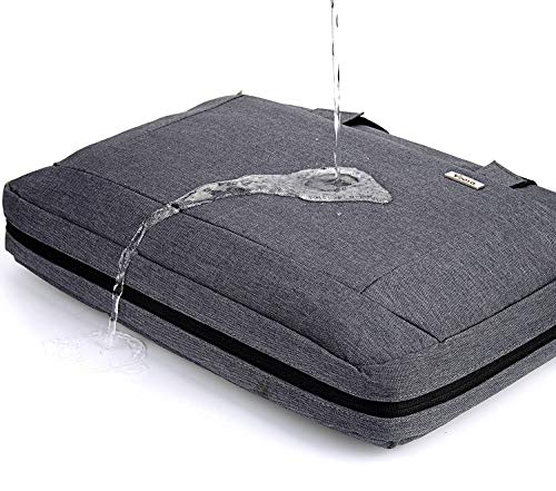 Voova 15.6-15 Inch Laptop Bag, Computer Bag, MacBook Bag, Gray | Expandable splash-proof laptop messenger bag with removable strap; fits notebooks, MacBook, HP, Dell, Lenovo and Asus - color: Gray, size: 14-15.6 Inch