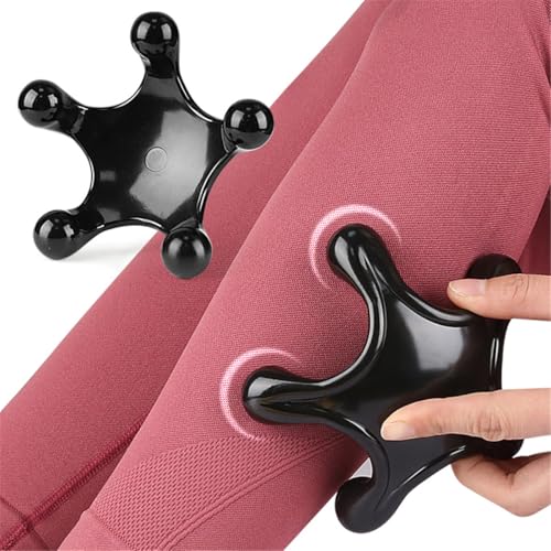 Trigger Point Massage Tools, 2 Pcs 5 Point Deep Tissue Manual Massager Handheld Body Massagers, Handheld Palm Pressure Point Massage Tool for Neck Shoulder Back Muscle Pain Relief (Transparent) - color: Transparent