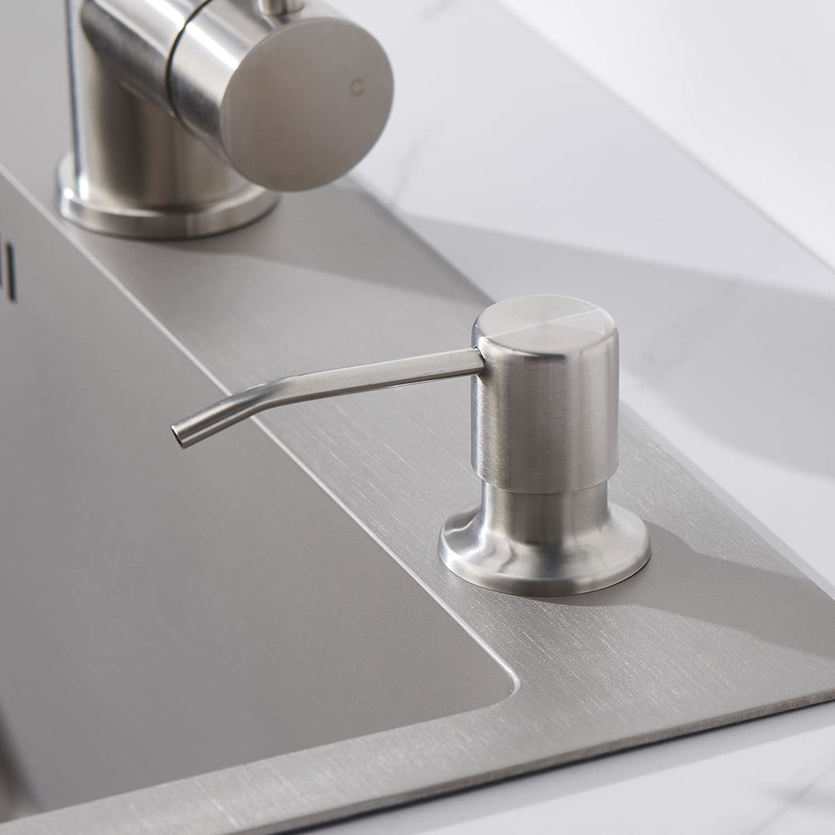 Soap Dispenser for Kitchen Sink, Built in Soap Dispenser Brushed Nickel