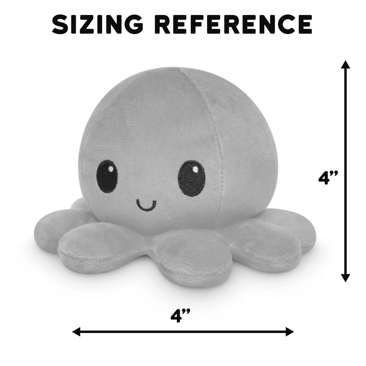 TeeTurtle Reversible Octopus Plushie 4-Inch Pink + Aqua Two-Sided Flip Plush Toy with Embroidered Details - Cute Mini Collectible Plush for Kids, Teens, and Adults