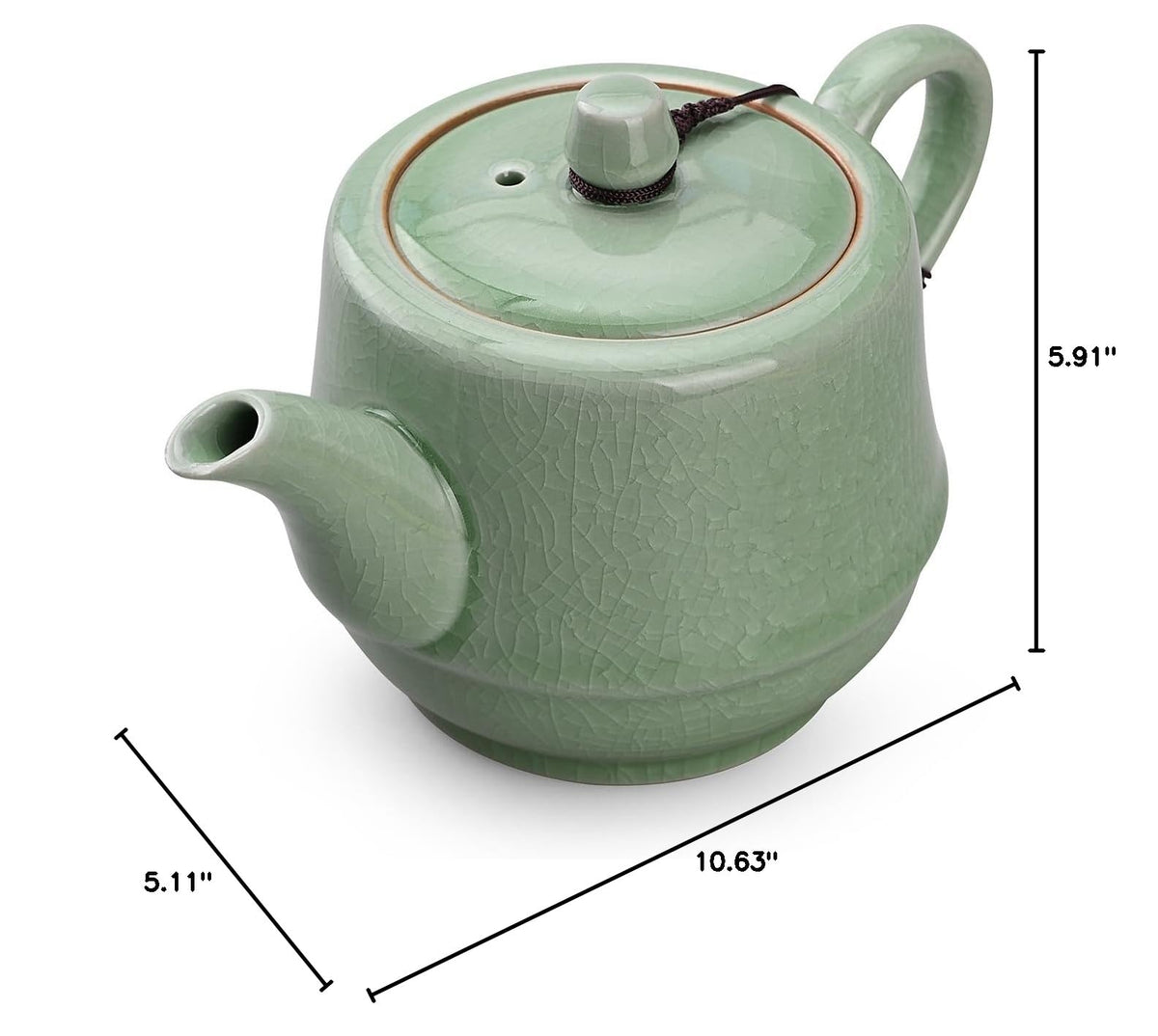 Amoysanli Ceramic Teapot with Infuser for Tea Coffee Milk as Gift Pink Cyan