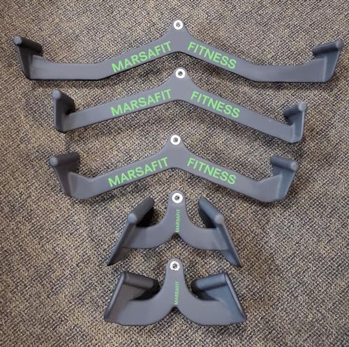 MARSAFIT Home Gym Fitness Rowing T-bar V-bar Pulley Cable Machine Attachment, Bicep Curl Tricep LAT pulldown Bar Back Strength Training Handle Grips LAT Pull Down Bar for Seat Row Workout - style: BTBAR 1901