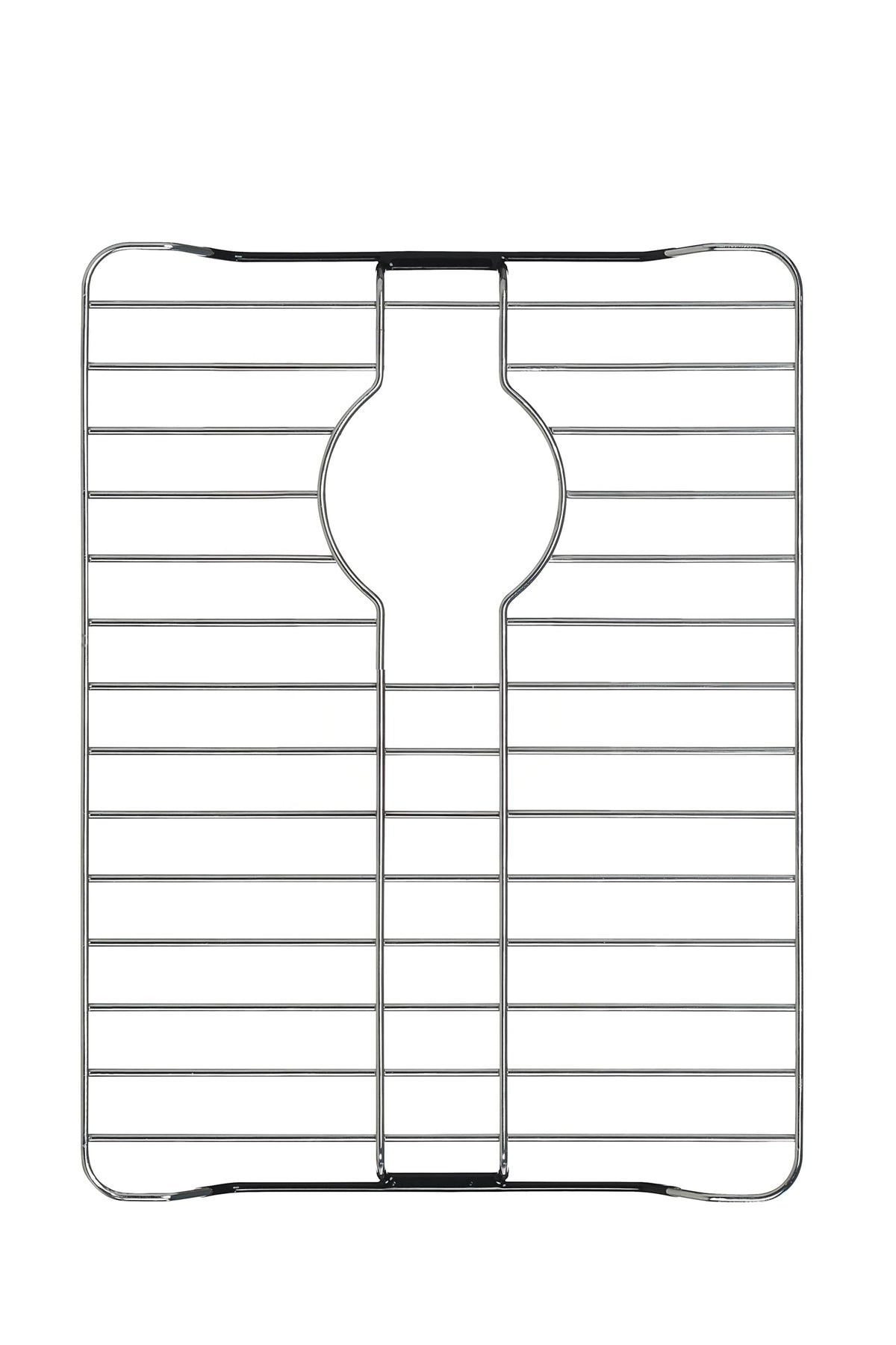 SunnyPoint 304 Stainless Steel Sink Protector Rack With Rear Drain Hole – Rust-Resistant Grid for Kitchen Sink Bottom, Scratch Prevention - Rear Drain Hole Required (16" X 13")