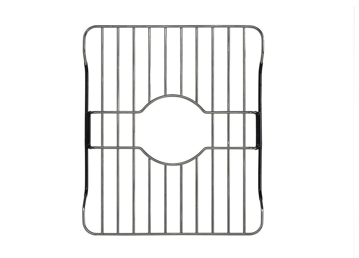 SunnyPoint 304 Stainless Steel Sink Protector Rack – Rust-Resistant Grid for Kitchen Sink Bottom, Scratch Prevention, Drainage Support – Fits Sinks 10.75" x 12.4", Center Drain Hole Required