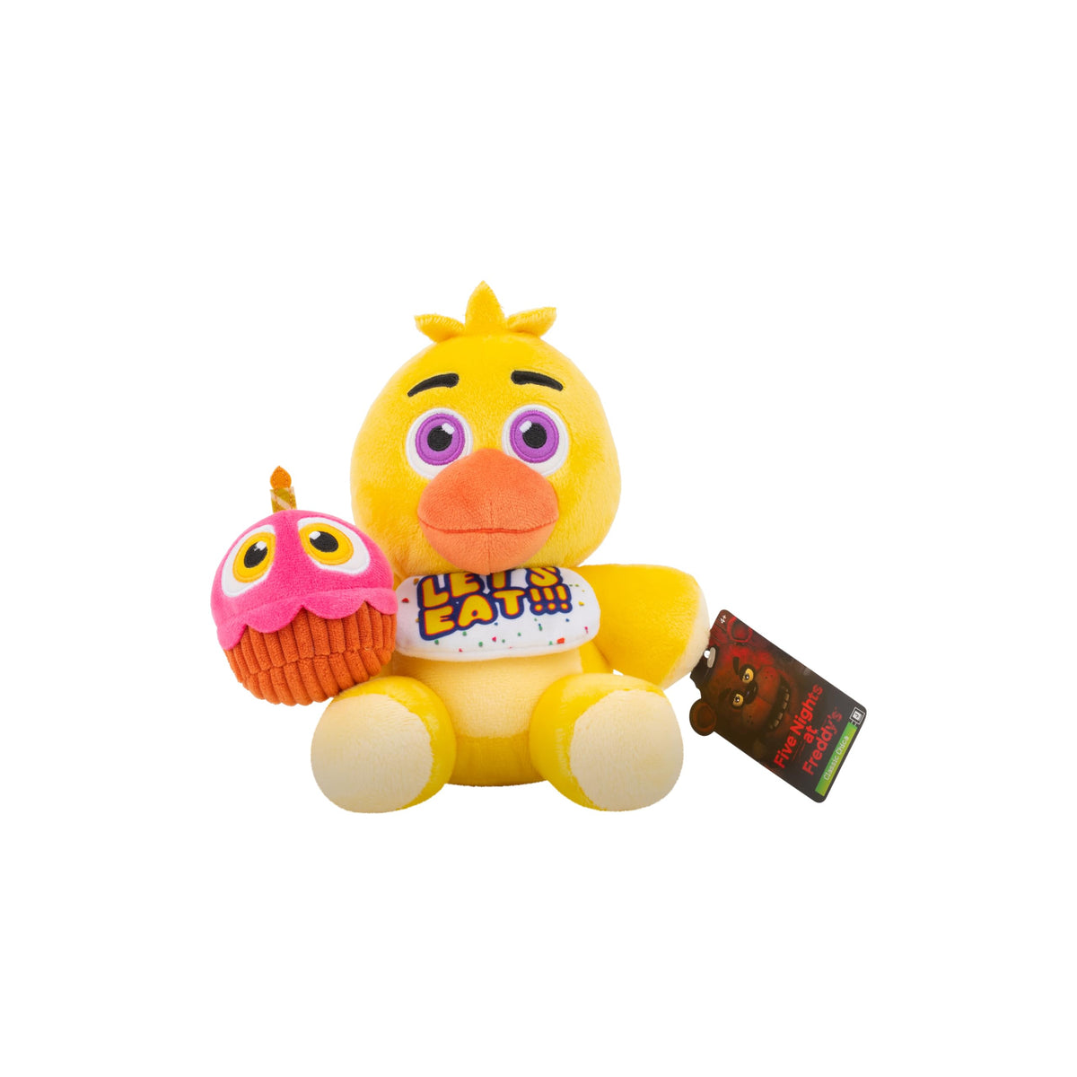Jazwares Five Nights at Freddy’s Classic Chica Plush - 8-Inch Stuffie with Soft Material and Glow-in-The-Dark Eyes