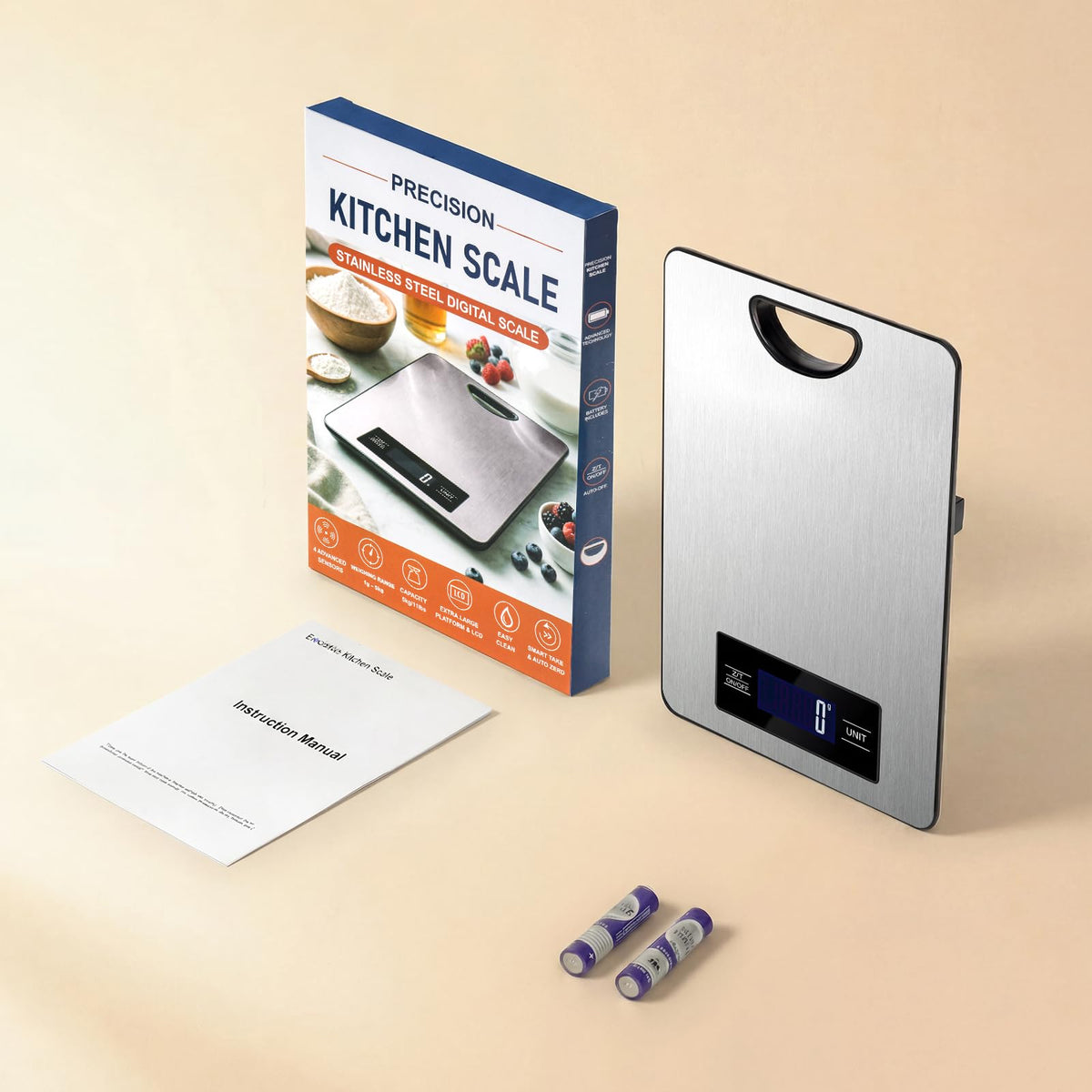 Food Scale, Digital Kitchen Scale with Hanging Loop, 11lb Baking Scale