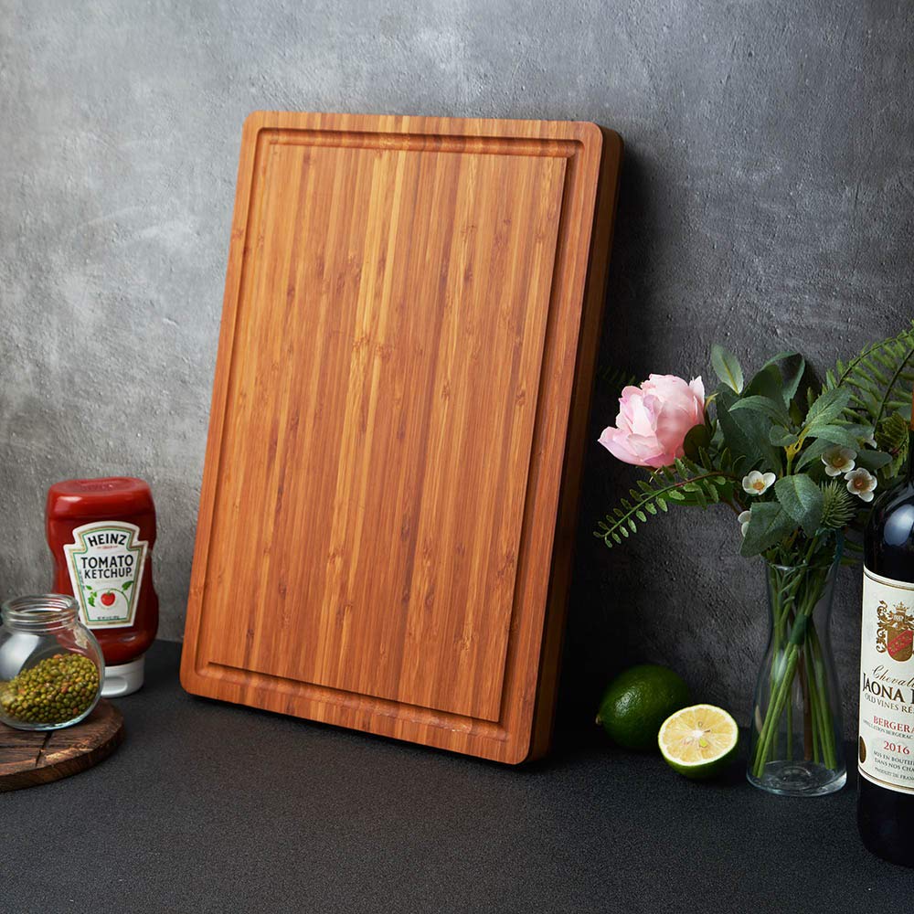 Allsum Extra Thick Wood Cutting Board for Kitchen, Reversible and Durable