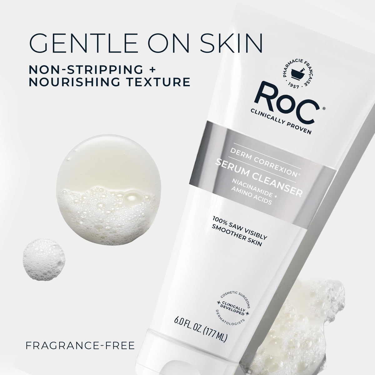 RoC Derm Correxion Serum Facial Cleanser with Niacinamide and Amino Acids