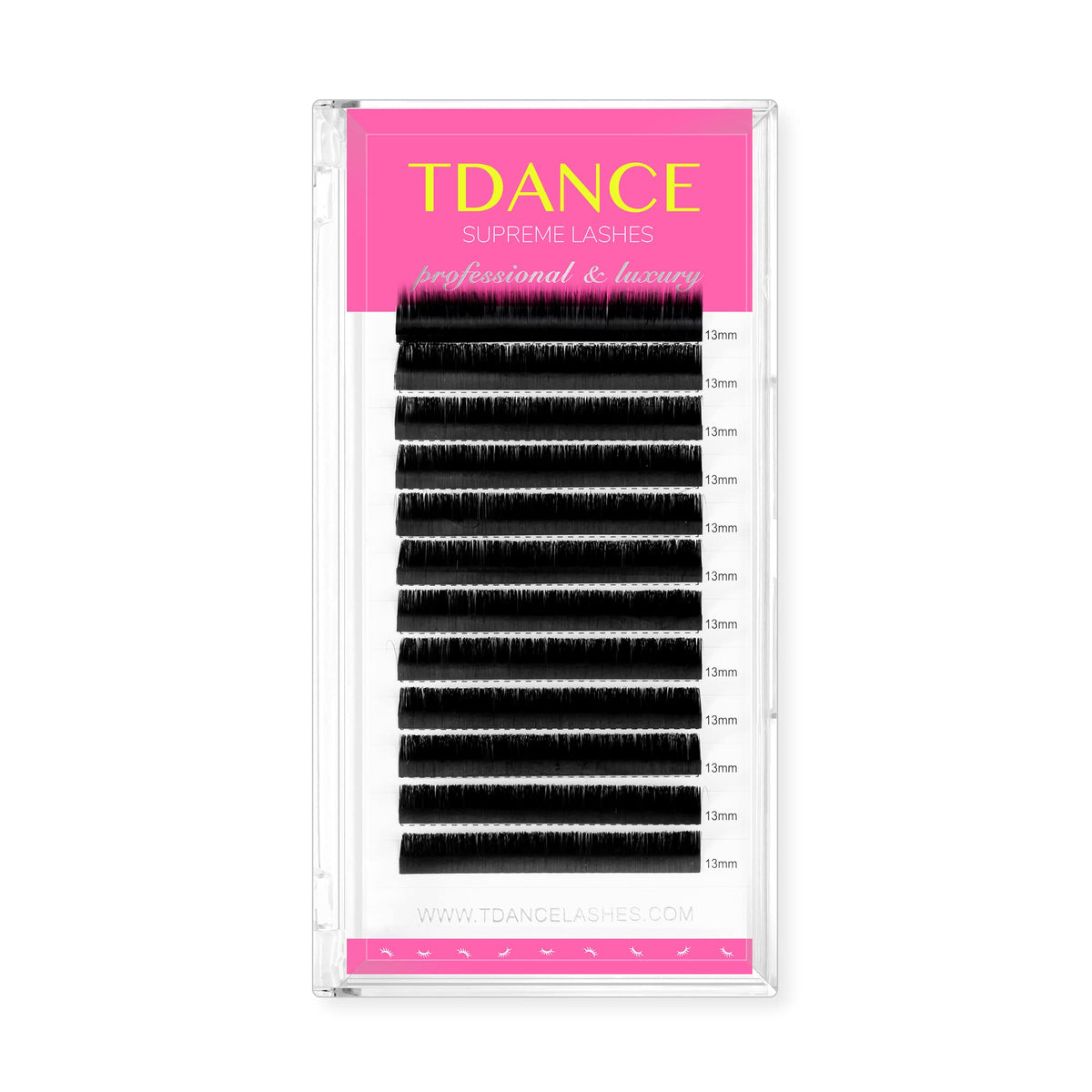 Tdance Premium D Curl 15Mm Semi Permanent Individual Eyelash Extensions 0.15Mm Thickness False Mink Silk Classic Lashes Extensio