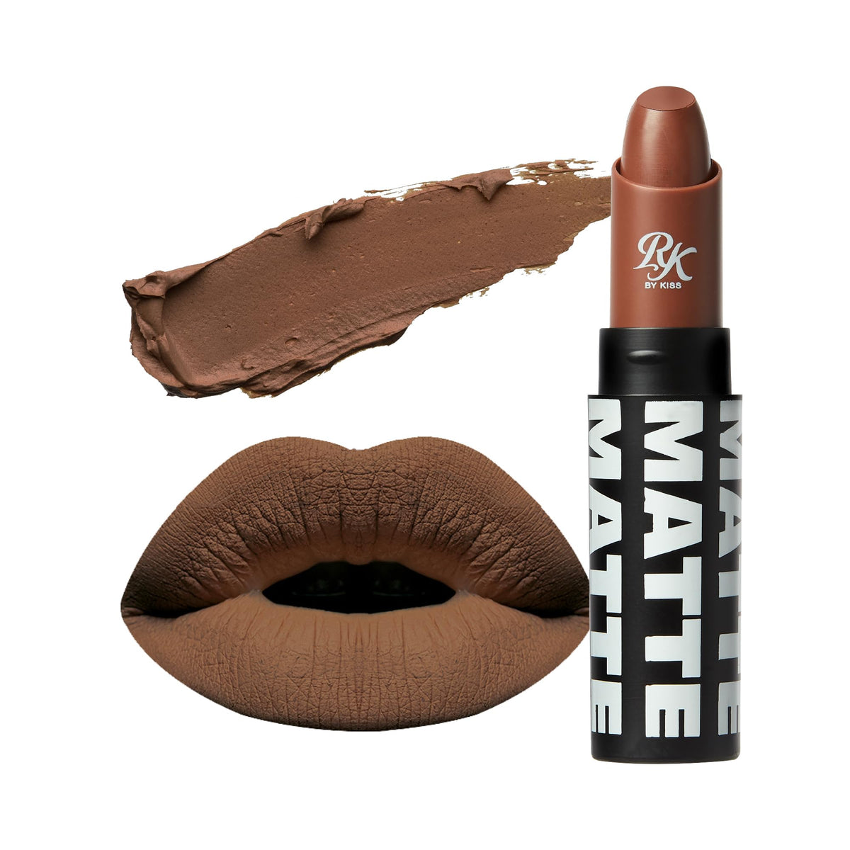 Ruby Kisses Lipstick, Matte Finish, Long-Lasting, Highly Pigmented, Smooth Apply, Full Coverage Lip Color Makeup (Dolce Rk)