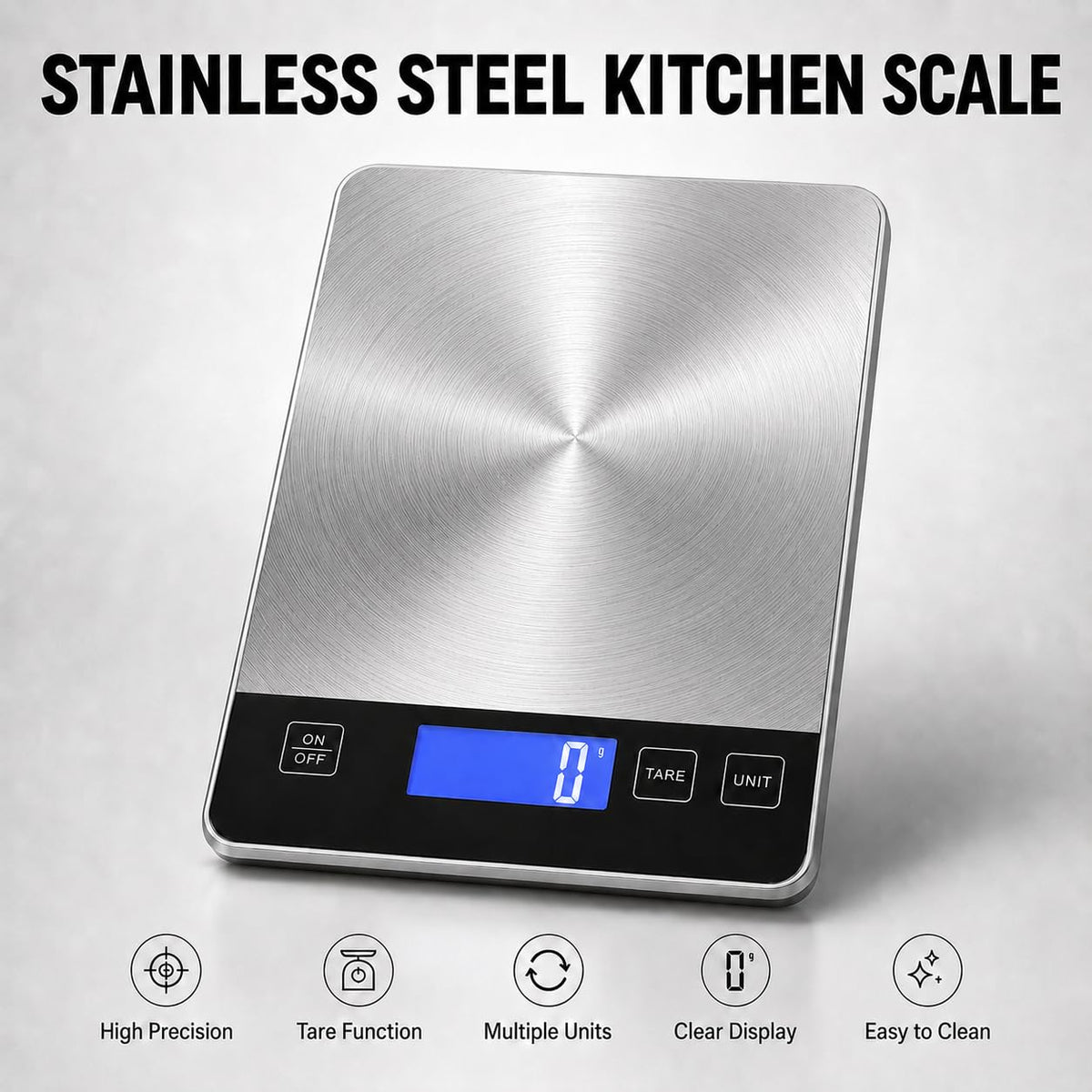 GPY 33lb Digital Food Scale, Kitchen Scale for Cooking and Baking