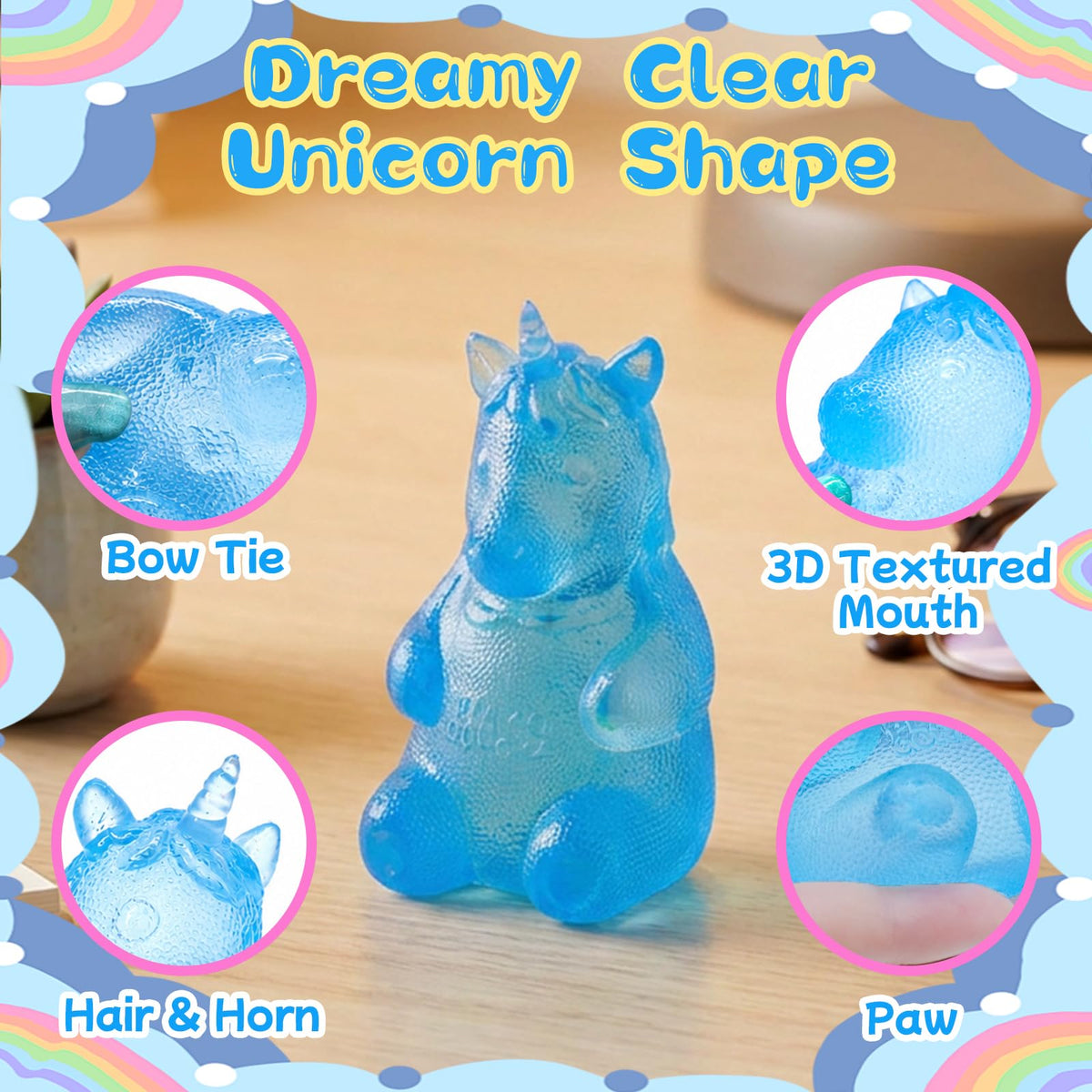 Unicorn Squeeze Toys, Soft Sensory Toys, Stress Relief, Ideal Gift