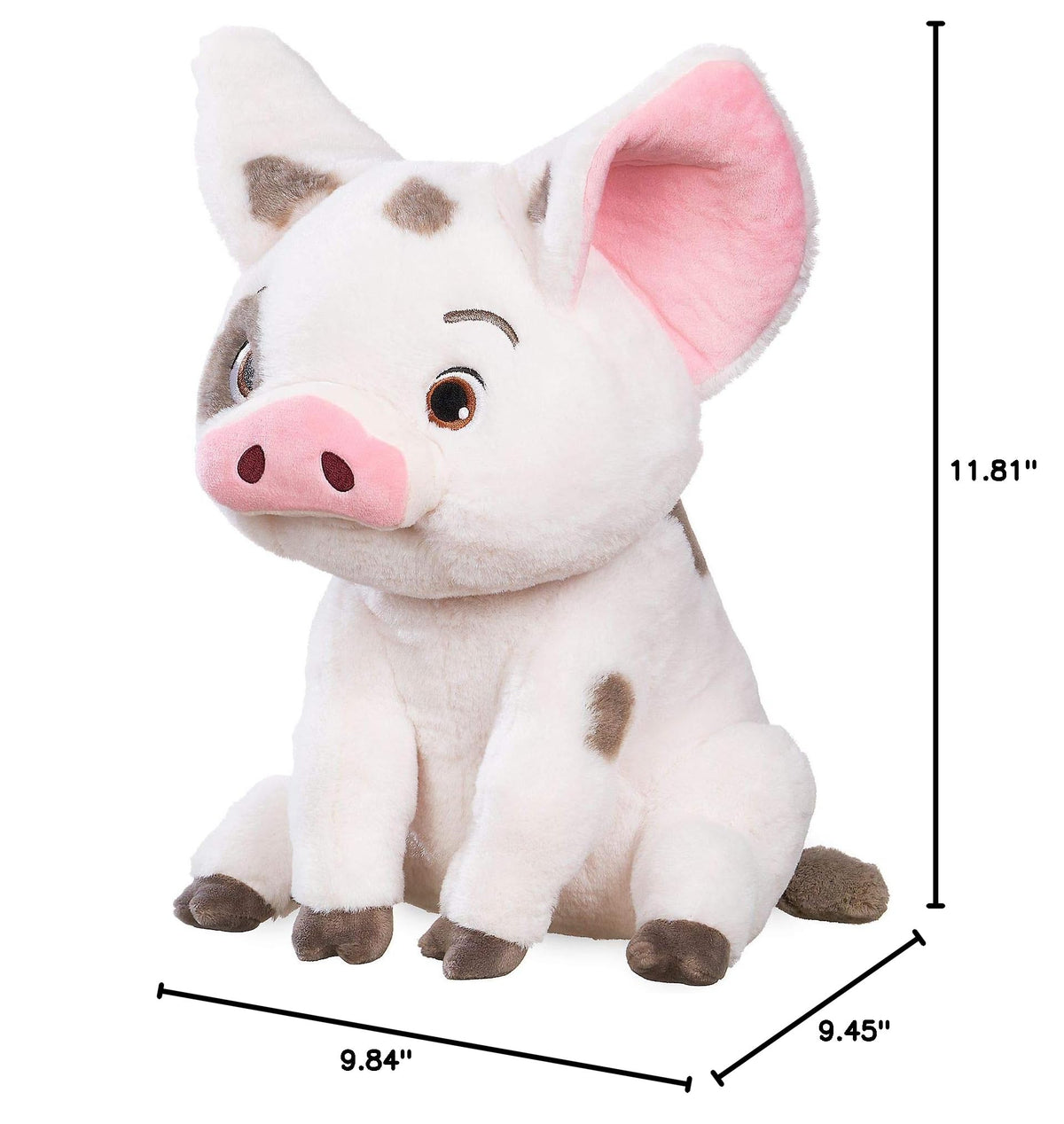 Disney Store Official Pua Medium Soft Toy for Kids, Cuddly Character with Fuzzy Texture and Embroidered Details, Padded Tail, Disney Plushy Suitable for All Ages.