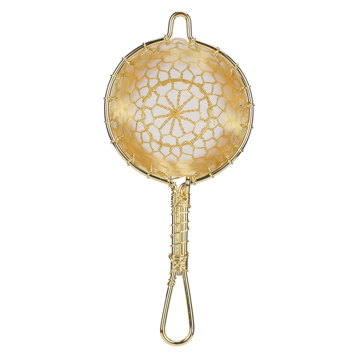 Copper Tea Infuser Strainer Reusable Loose Leaf Teapot Filter with Long Handle for Tea Makers