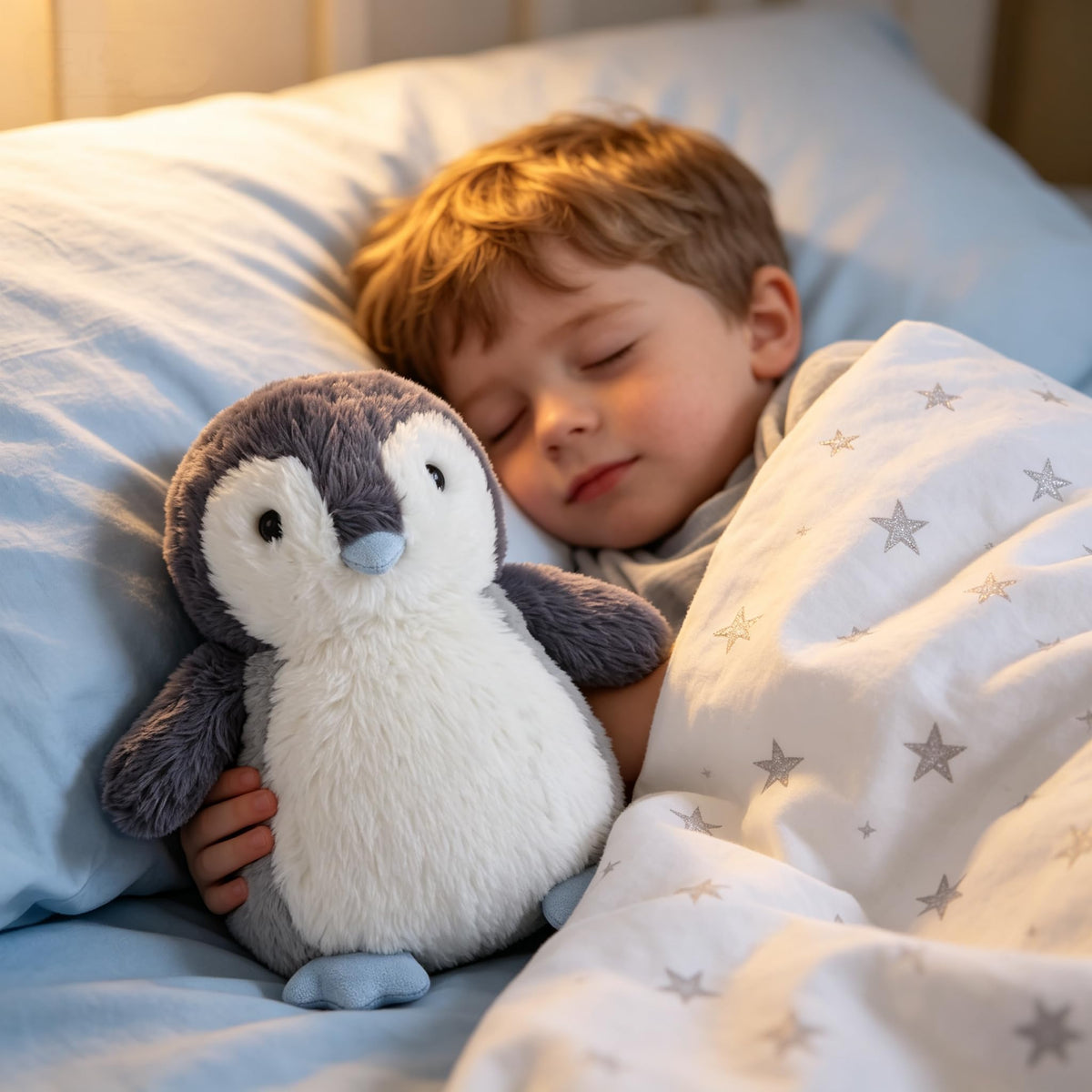 Fufuwarm Adorable Penguin Stuffed Animal, Blue Mouth, 10 Inches