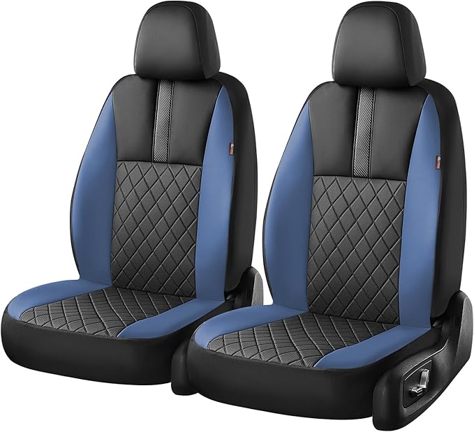 Coverado Car Seat Covers Full Set, Automotive Leather Seat Covers for Car,Universal Fit Front Back Seat Cover, Non-Slip Waterproof Breathable Car Seat Protector