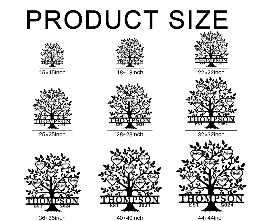 Custom Tree of Life Family Metal Signs, Personalized Tree of Life Wall Decor, Outdoor Yard Decor, Family Sign Wall Decor, Custom Tree Yard Sign, Home Decor for Living Room, Housewarming Gift
