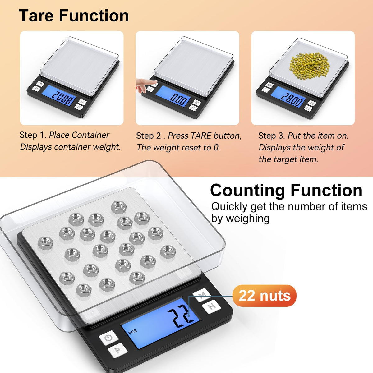 BOMATA 0.01g Small Digital Gram Scale, Upgraded 1kg Jewelry Scale