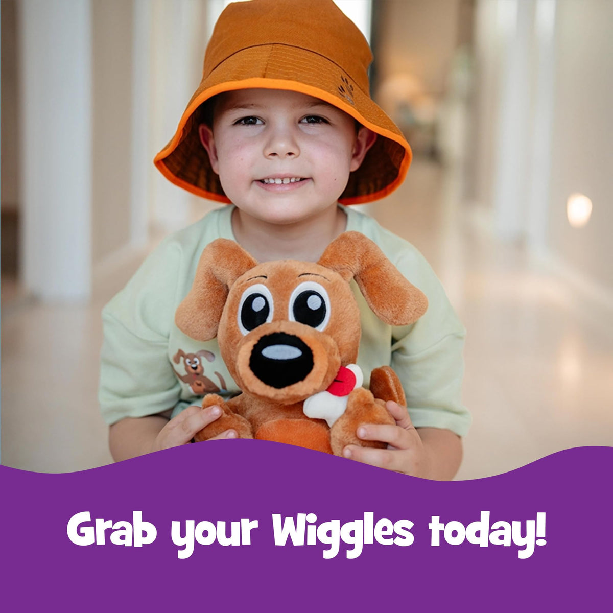 The Wiggles Henry the Octopus Plush Toy 25cm, Stuffed Animal with Hat
