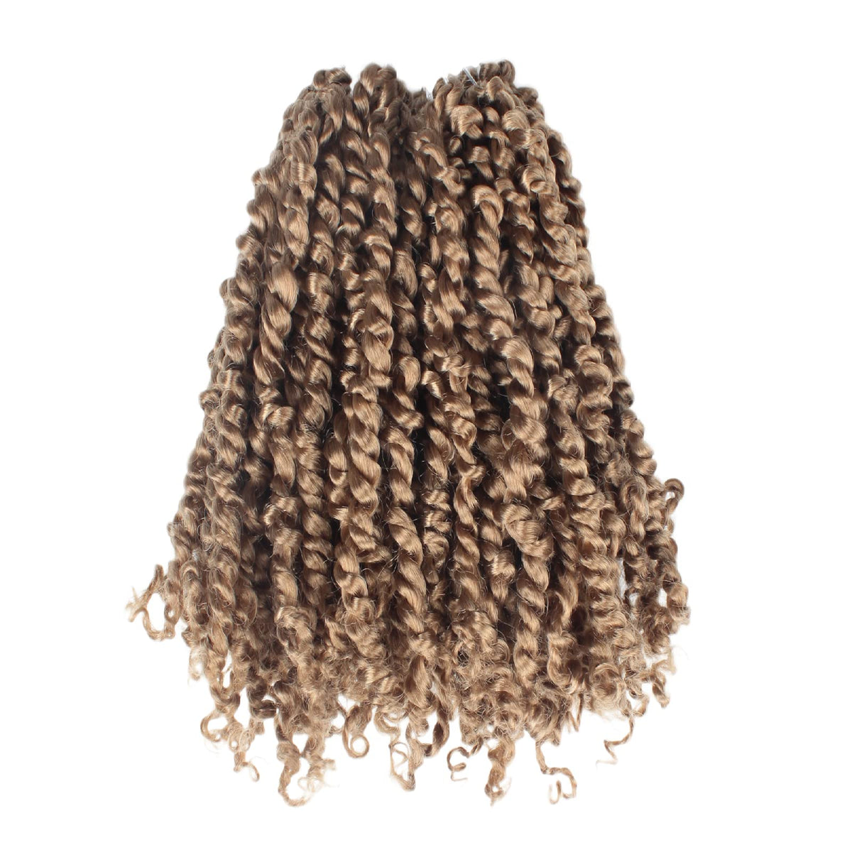 The Bohobabe Pre-Twisted Passion Twist Crochet Hair 14 Inch Short Pre-Looped Crochet Passion Twist Braiding Hair 8 Packs (27#, H