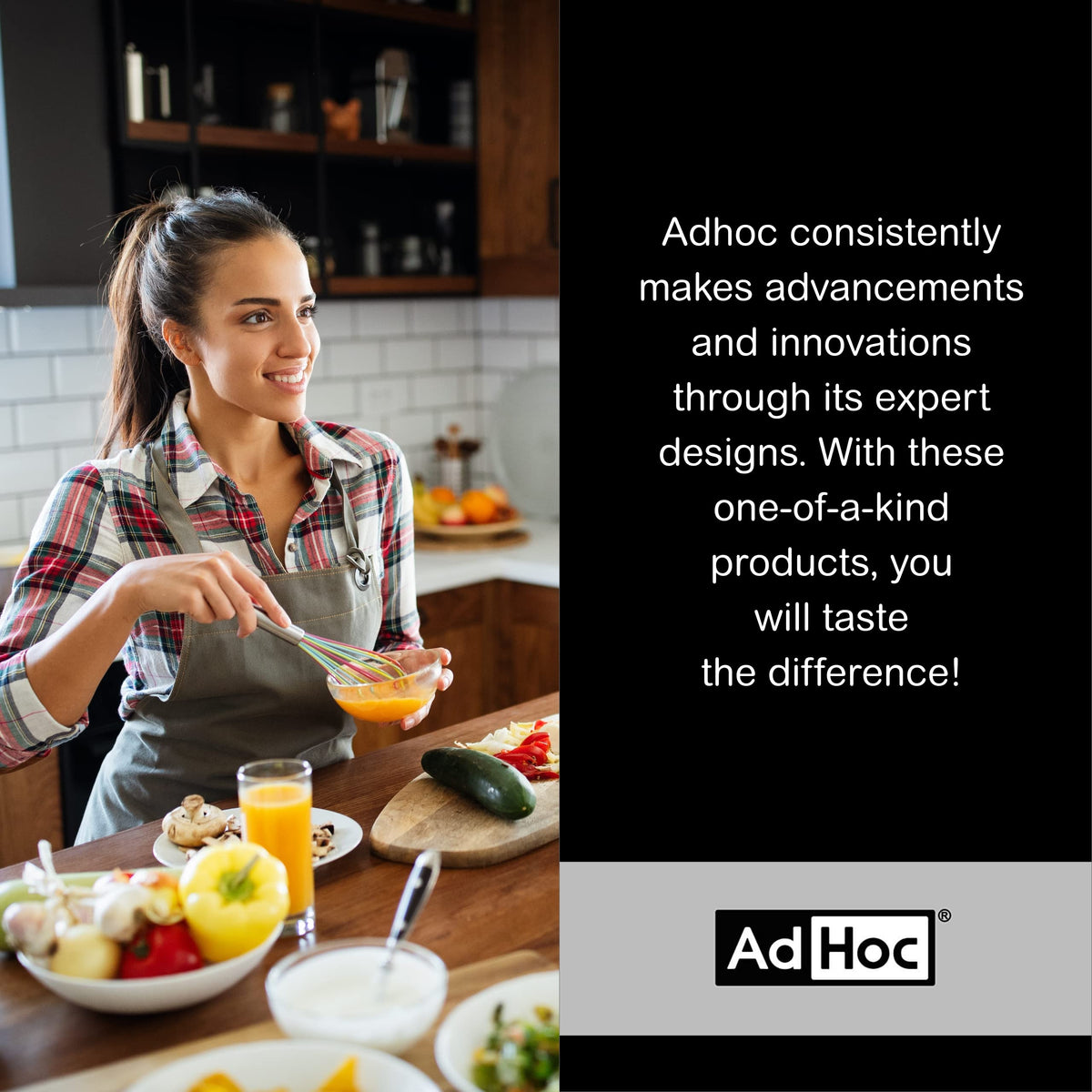 AdHoc Spice Bomb Spice Infuser - Kitchen Accessory for Large-Leaved Herbs & Tea - Stainless Steel Infuser Insert with Silicone Clasp & Arm - Essential Strainer for Easy Spice Infusion