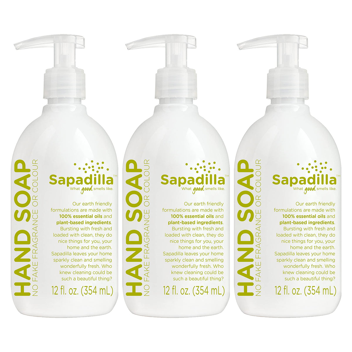 Sapadilla Liquid Hand Soap - Rosemary + Peppermint - Made With 100% Pure Essential Oil Blends, Cleansing & Moisturizing, Aromati