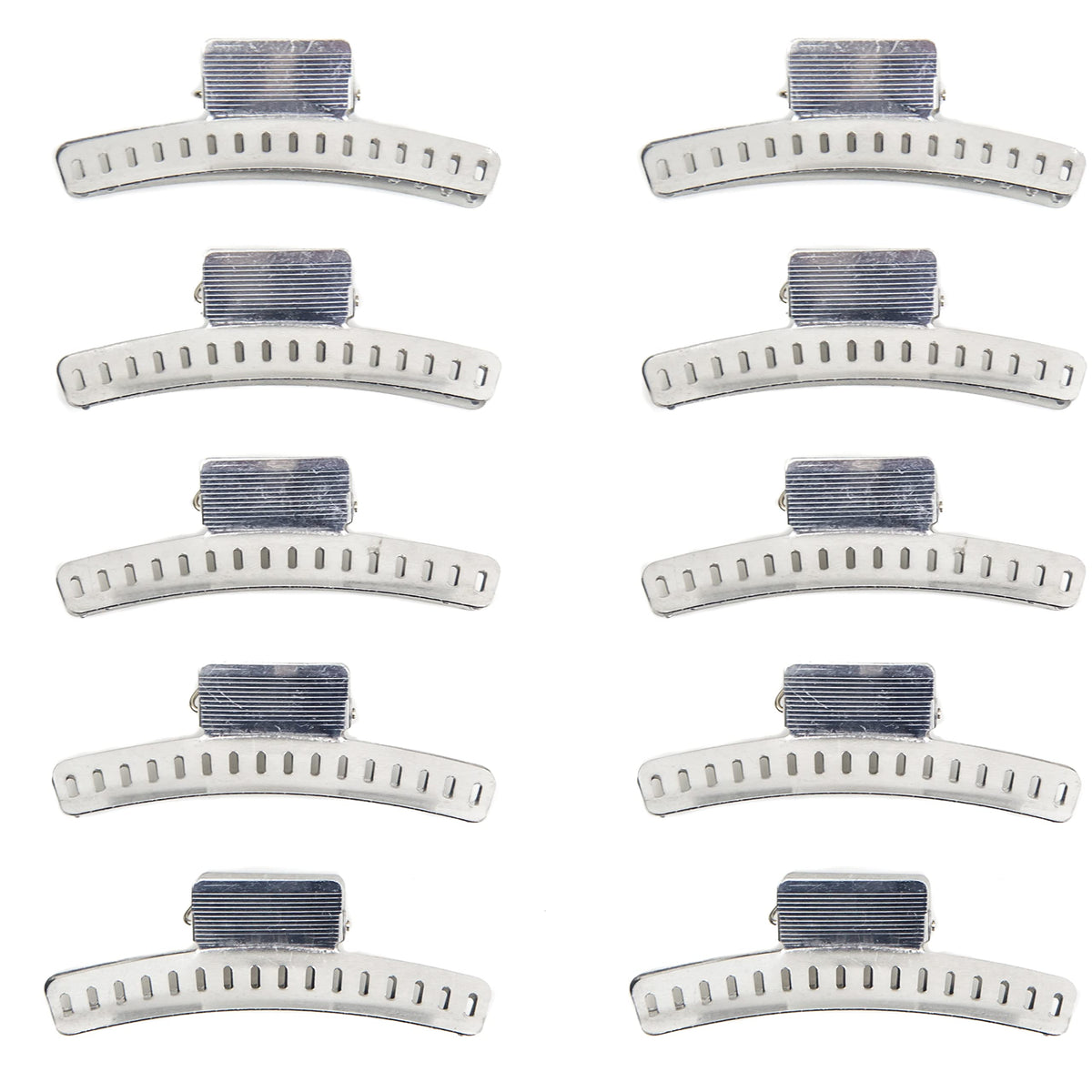 Aluminum 3 Butterfly Clips - Set Of 10 - Fingerwave And Marcel Wave Setting Clamps