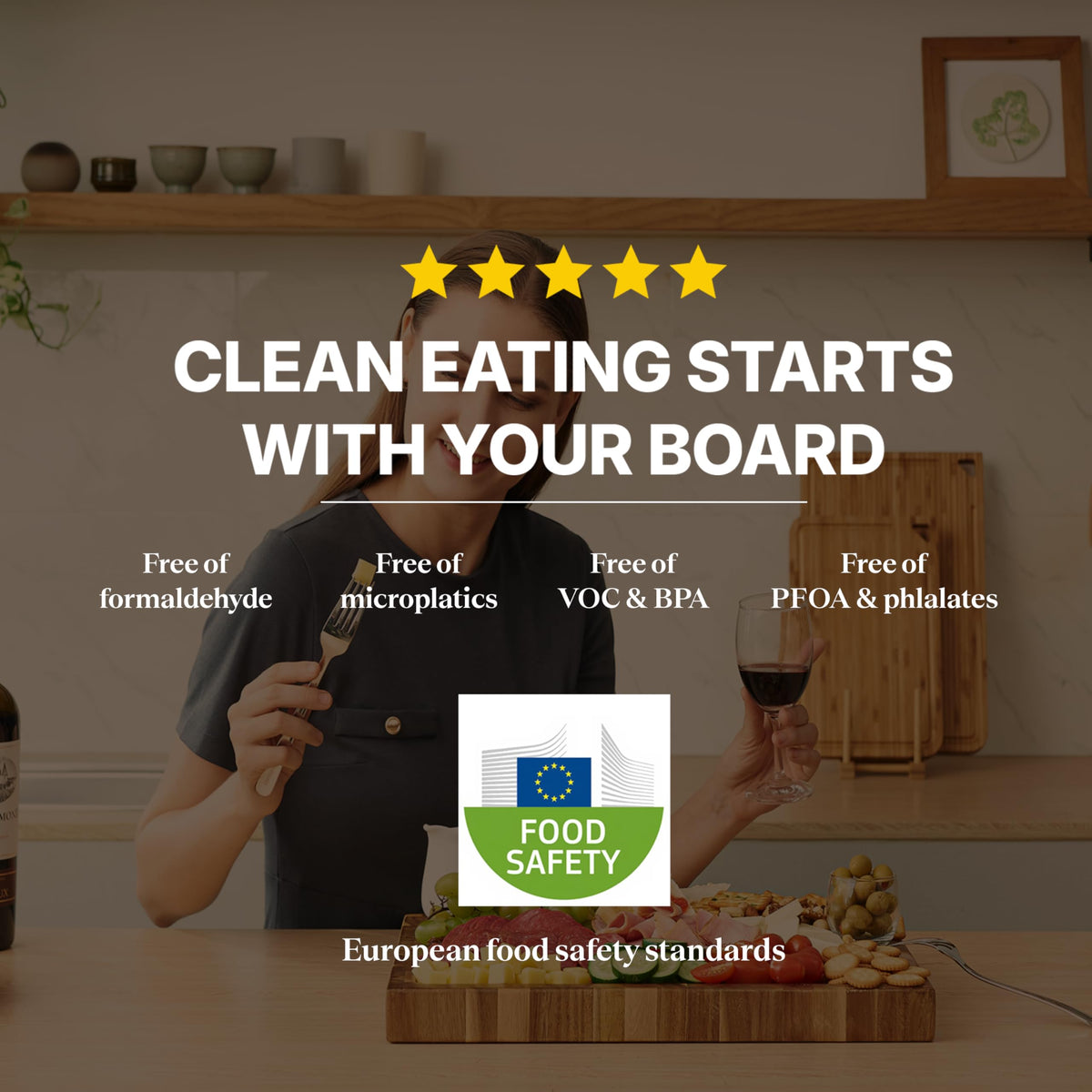 Koppen Wood End Grain Cutting Board, Knife-Friendly Butcher Block with Juice Groove, Inner Handles & Food Well, Reversible Heavy Duty Serving & Chopping Board, Walnut Color