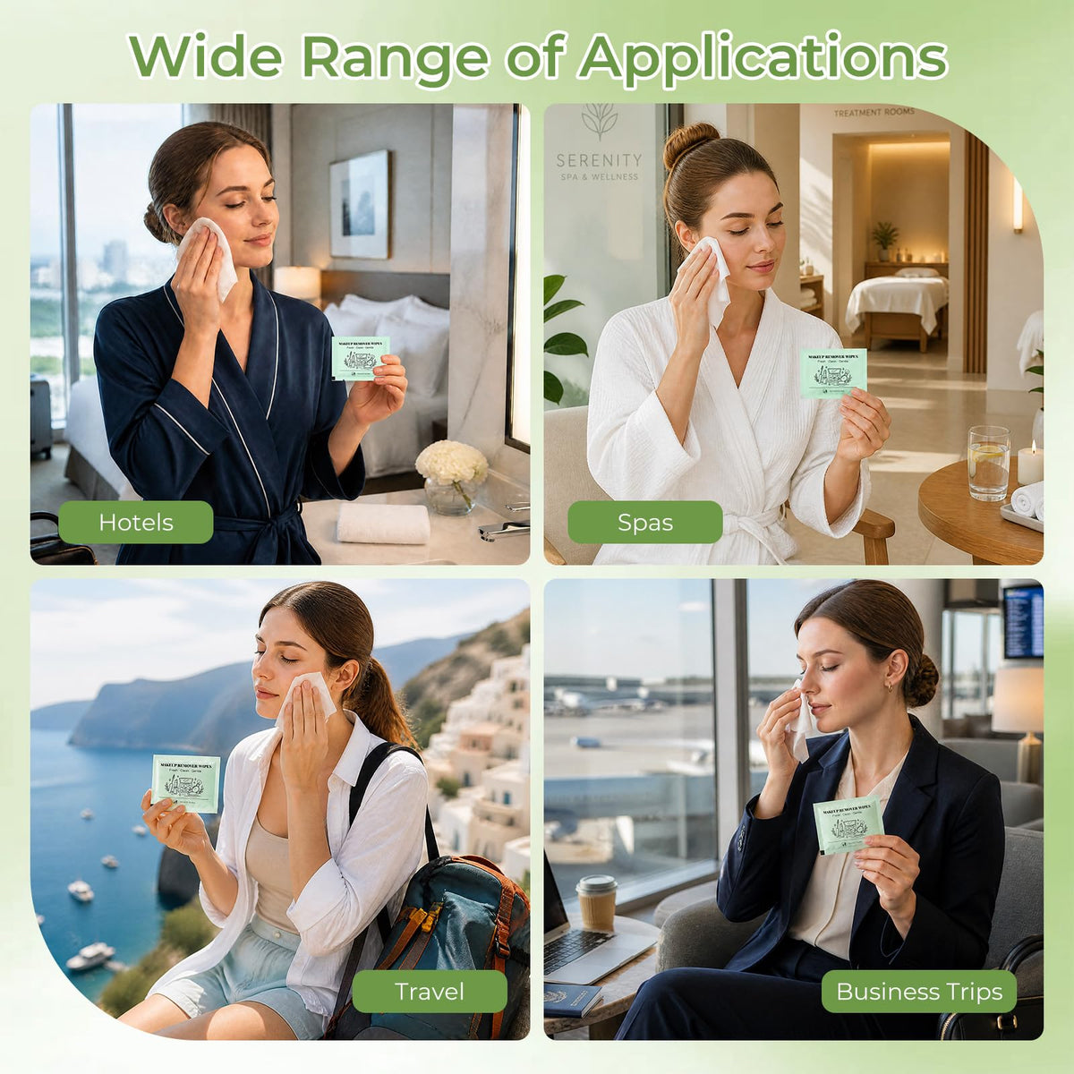 Makeup Remover Wet Wipes, Disposable Facial Cleansing Towelettes 50 Pack