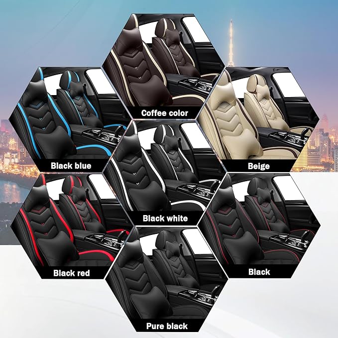 CTDS Car Seat Covers for Honda Accord 2000-2026, Stylish Sport Seat Cover, Premium Nappa Leather Car Seat Cover. Automobile Seat Covers Sets.(Luxury 5 Seats/Beige)