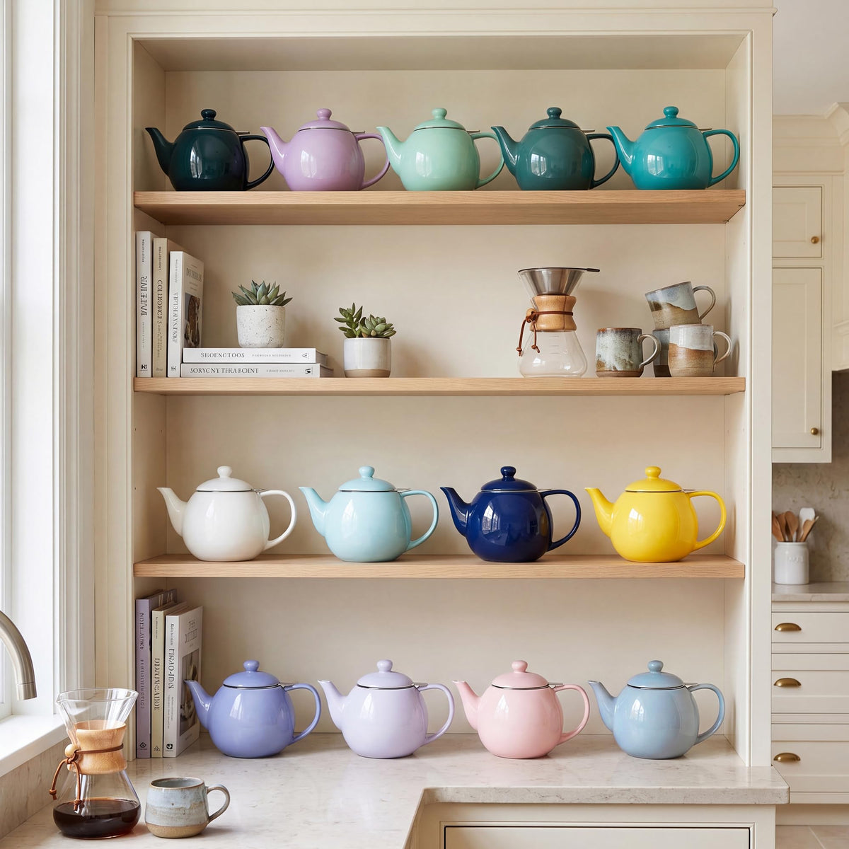 Sweese Porcelain Teapot 27 oz with Infuser for Loose Leaf Tea, Pink