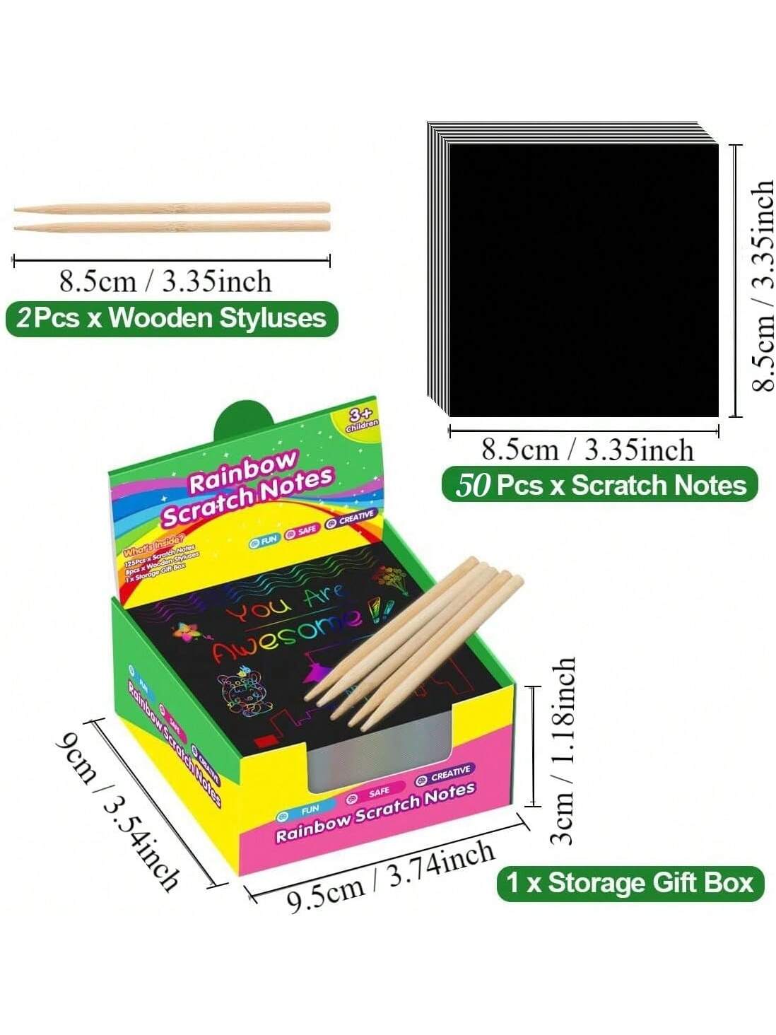 Rainbow Scratch Notes Kids Set