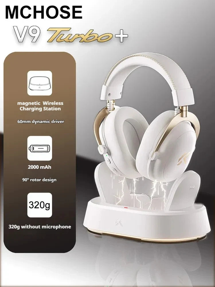 Original MCHOSE V9 PRO Music Esports Gaming Headphones 3-mode Wireless Noise Reduction Mic Customized Head-mounted