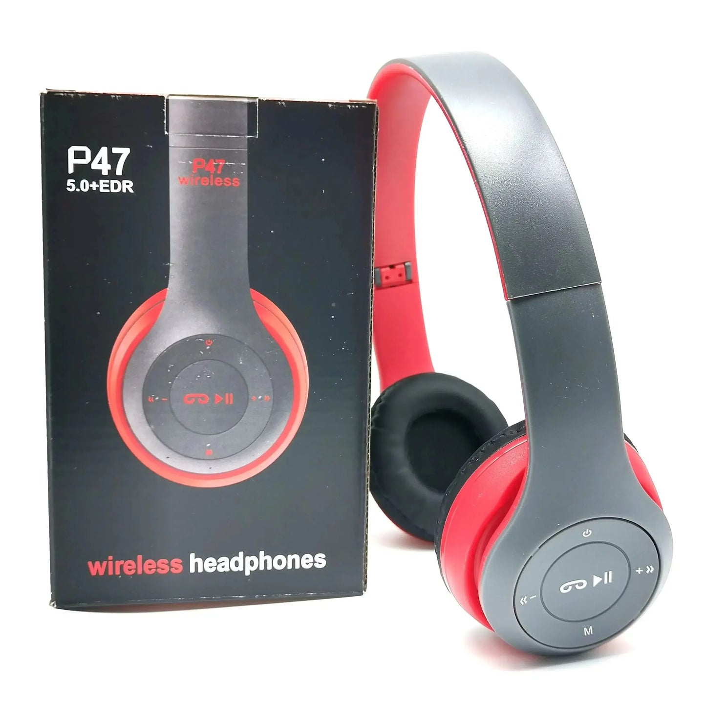 P47 Bluetooth 50 Wireless Headphone Foldable HIFI Stereo Bass Earphone Kid Helmet Gift With Mic USB Adaptor For iPhone Game