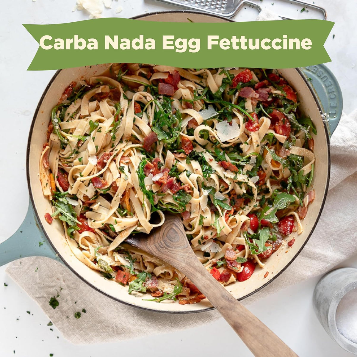 Al Dente Carba-Nada Egg Fettuccine – Low Carb, High Protein Pasta for Keto & Point-Based Diets | Pack of 6