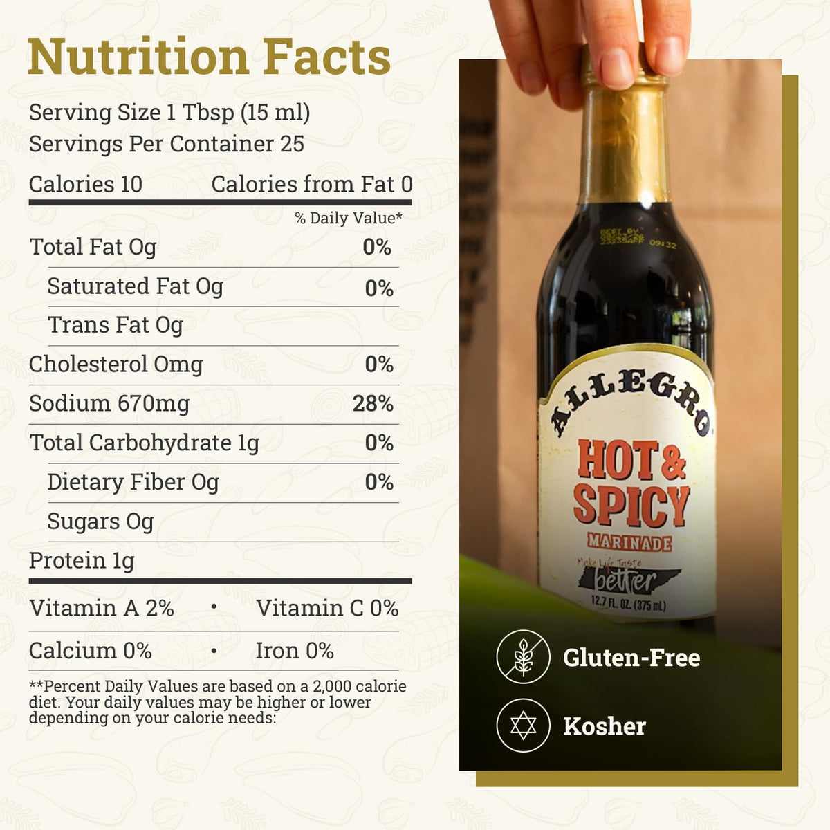 Allegro Hot & Spicy The Marinate Everything Marinade - Pack of 6 (12.7 oz) | Kosher & Gluten Free