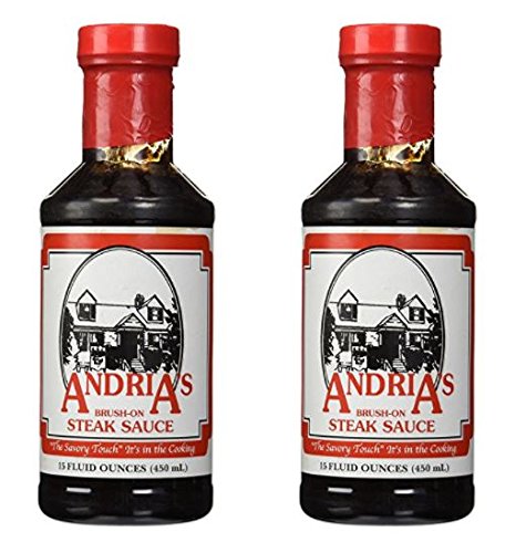Andria's Steak Sauce 15 oz (Pack of 2) – Bold Flavor for Grilled Steaks