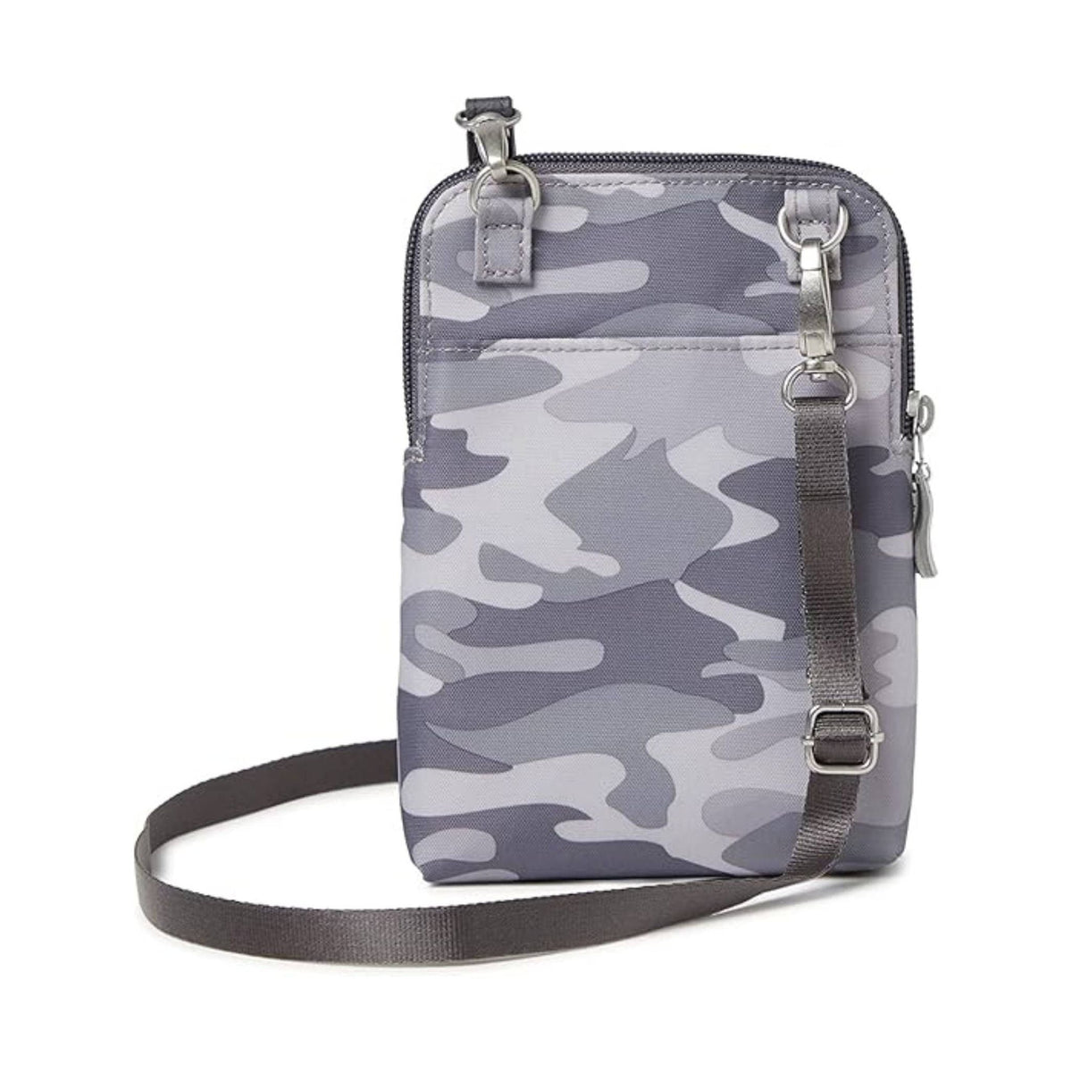 Baggallini Take Two RFID Bryant Crossbody - Grey Camo Print