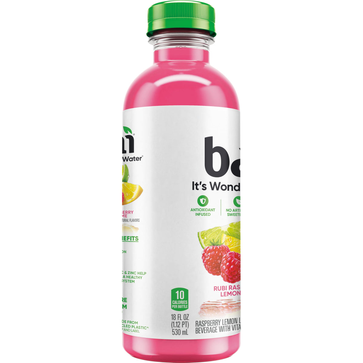 Bai Raspberry Lemon Lime Antioxidant Infused Water — 18 fl oz Bottle, 12 Pack
