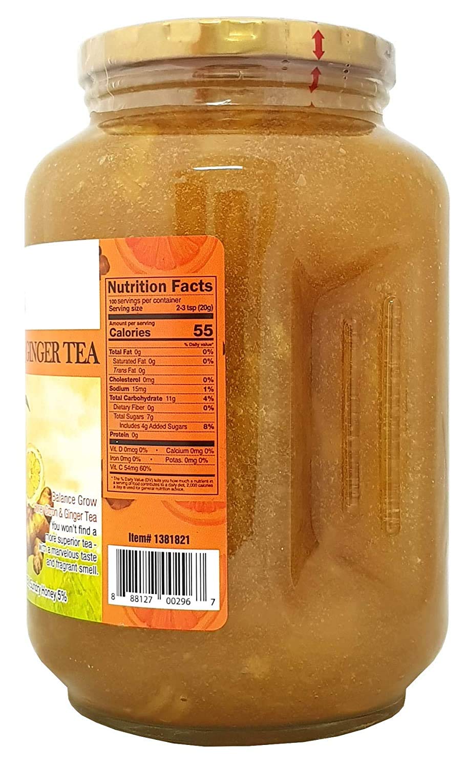 Balance Grow Honey Citron & Ginger Tea 70.55oz Pack – Natural, Caffeine-Free Beverage