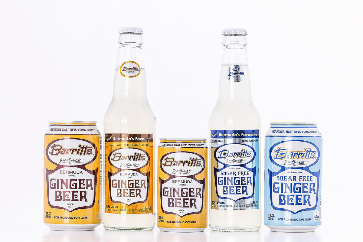 Barritt's Sugar Free Ginger Beer – Zero Sugar Mixer for Cocktails (12 Pack, 12 oz Cans)