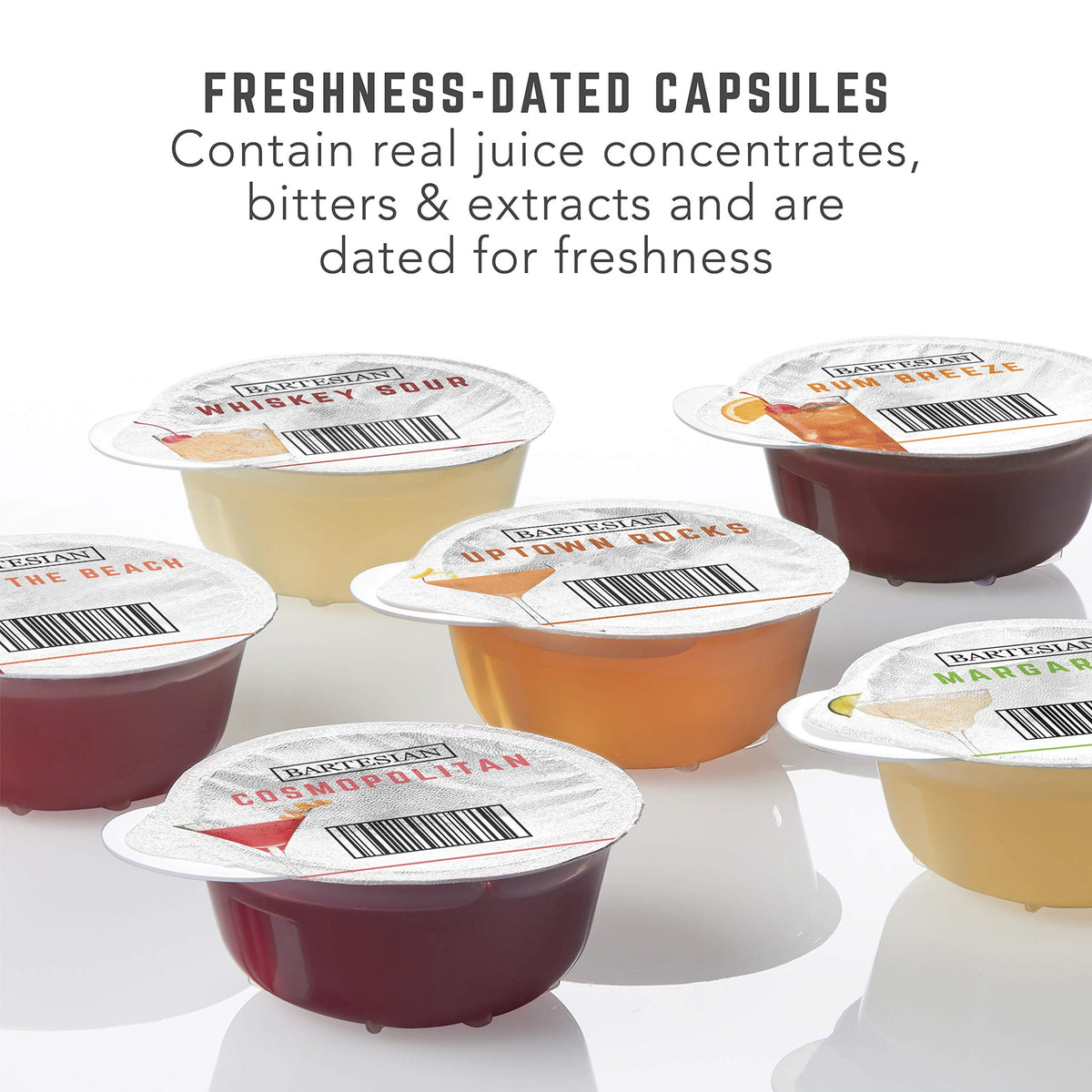 Bartesian Rum Breeze Cocktail Capsules – 8-Pack for Bartesian Premium Cocktail Maker