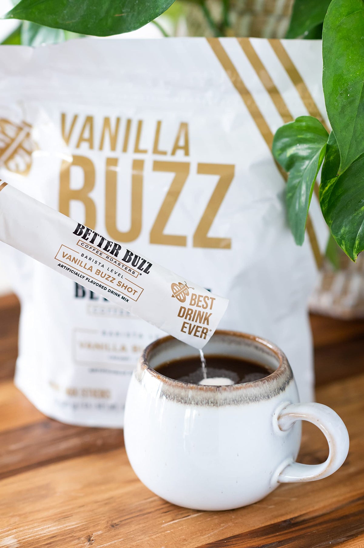 Better Buzz Vanilla Coffee Creamer Sticks – 20 Count | On-the-Go Vanilla Creamer for Coffee