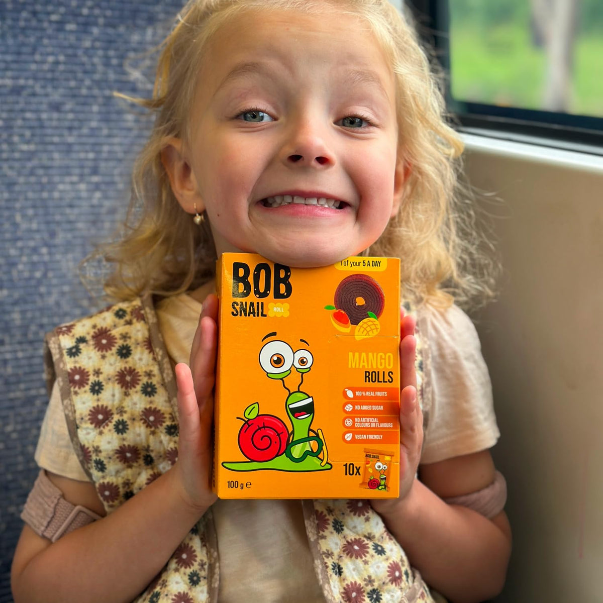 Bob Snail Fruit Roll Ups – 50 Natural Fruit Snacks (Mango & Sour Cherry) | Vegan, No Added Sugar, 500g