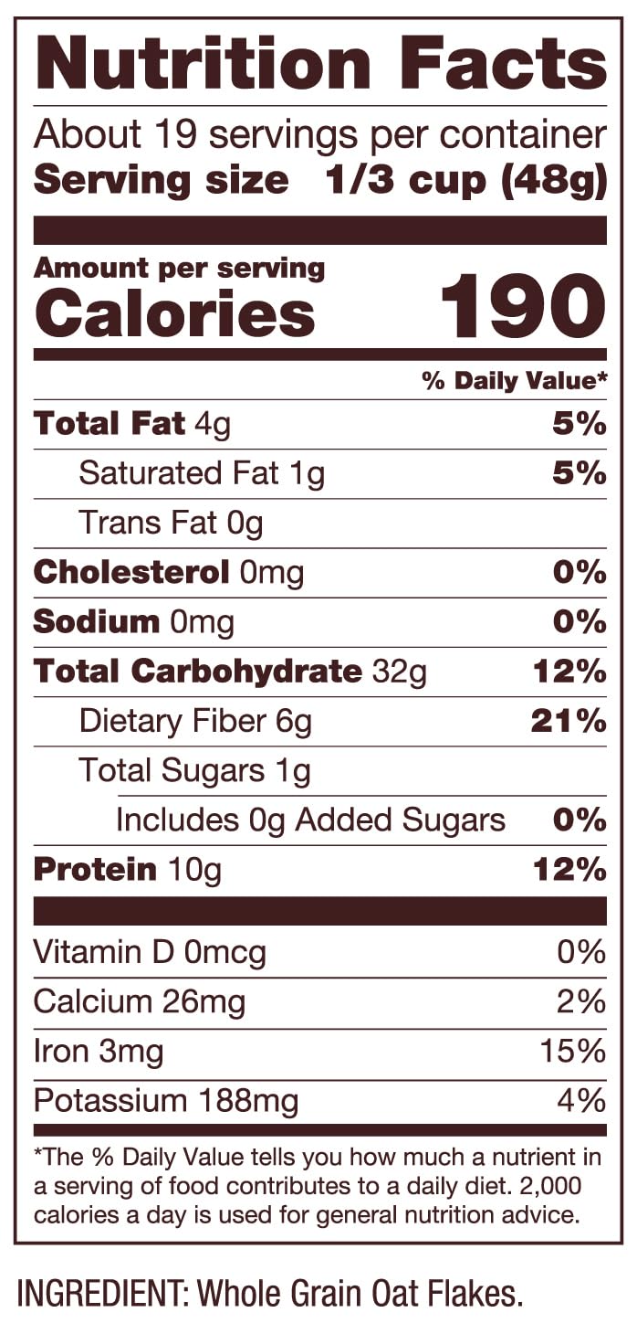Bob's Red Mill Gluten Free Protein Oats – 10g Protein per Serving, 32oz Pack of 4 | Non-GMO, Whole Grain, Vegan, Kosher