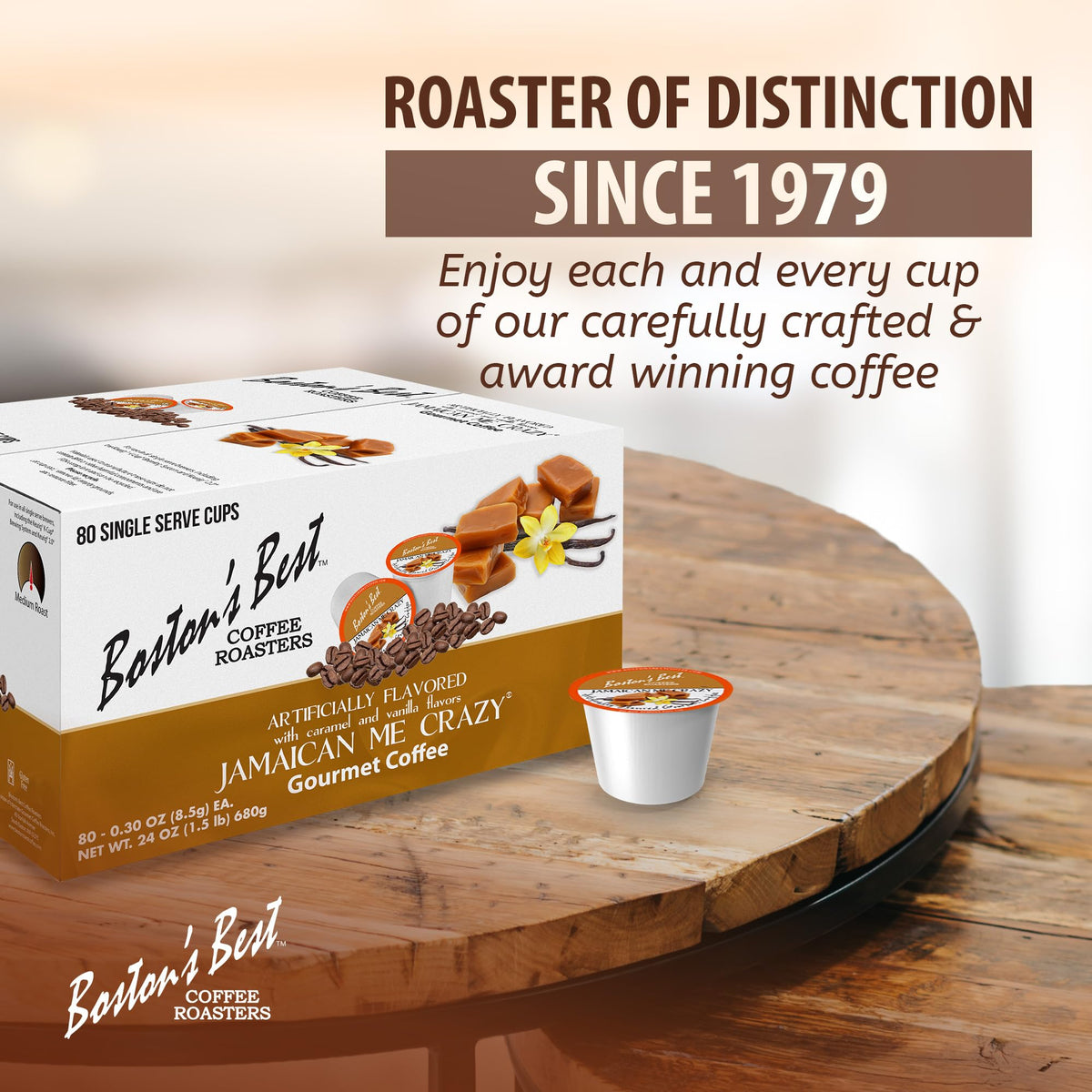 Boston's Best Jamaican Me Crazy Flavored Gourmet Coffee — 80 Single-Serve Cups