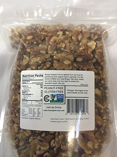 Braga Organic Farms Organic Walnuts, 2 lb – California-Grown English Walnuts