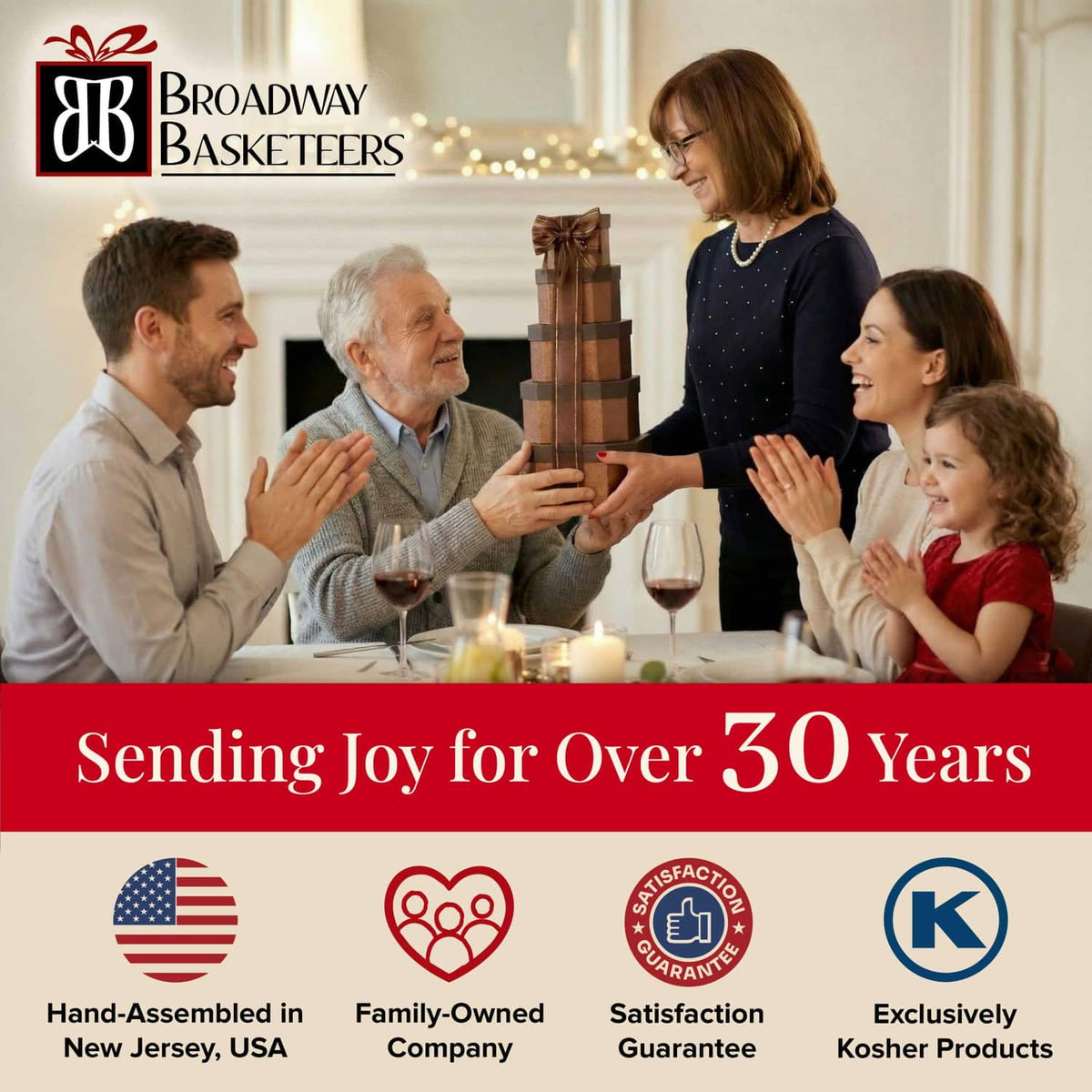 Broadway Basketeers Sympathy Gift Basket Tower – Kosher Gourmet Comfort for Bereavement